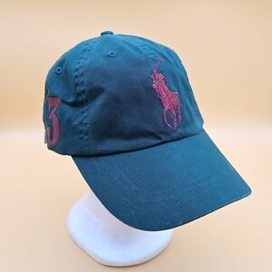Polo Ralph Lauren Hat Cap Big Pony #3 Green Red One Size Strapback